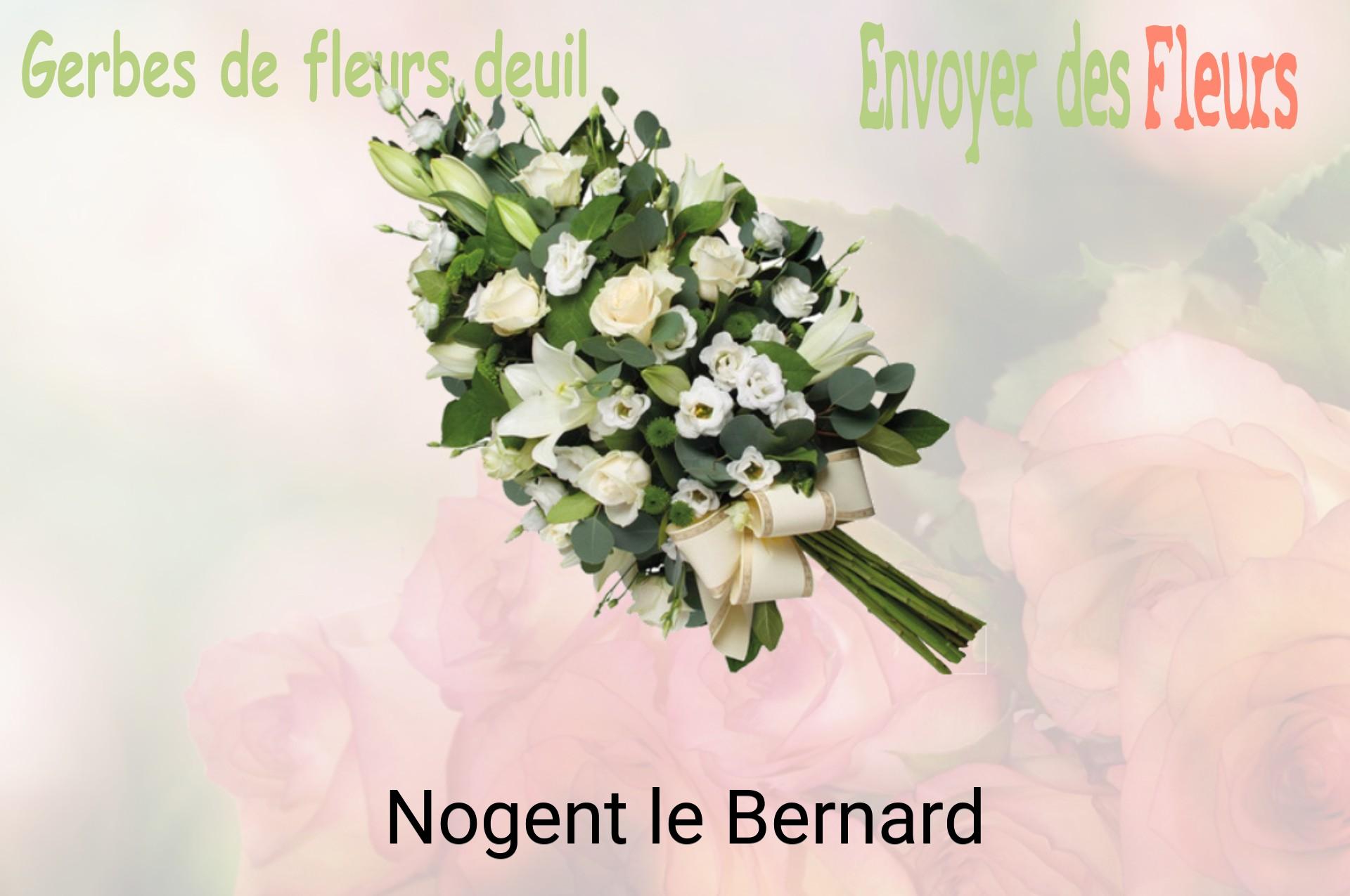 Gerbe de fleurs de deuil livrée à Nogent-le-Bernard